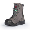 P&F S558 Women's 8" Steel Toe Work Boot With Side Zip - Kaki