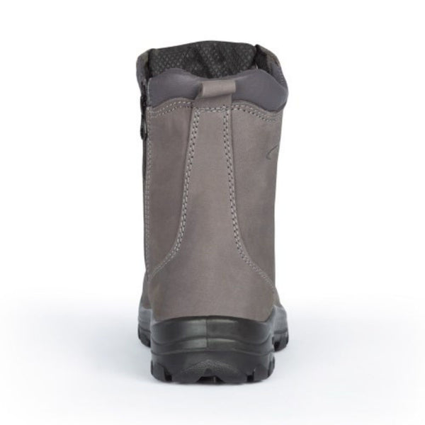 P&F S558 Women's 8" Steel Toe Work Boot With Side Zip - Kaki