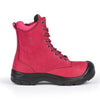 P&F S558 Women's 8" Steel Toe Work Boot With Side Zip - RED