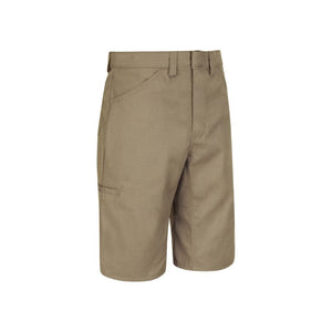 Red Kap Mens Lightweight Crew Work Shorts Khaki Front 