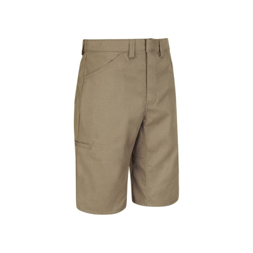 Red Kap Mens Lightweight Crew Work Shorts Khaki Front 