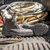 Redback Bobcat Unisex Slip On Steel Toe Work Boot - Claret Oil Kip PSBOK