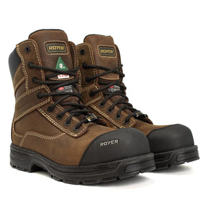 Royer Agility 5727 Winter Unisex 8" Composite Toe Safety Boot With Vibram Arctic Grip - Brown