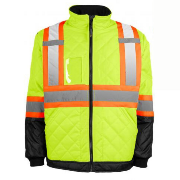 Terra Men's High Visibility Lined Freezer Work Jacket 116505 - Yellow
