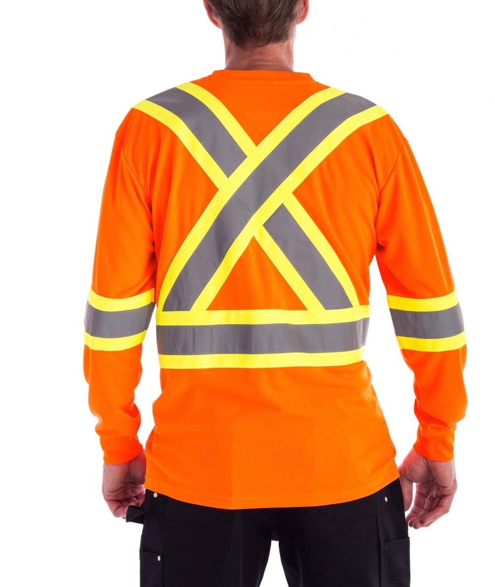 Terra Hi-Vis Long Sleeve T-Shirt in orange