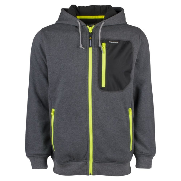 Terra Hooded Jersey Work Hoodie 100207GY - Grey