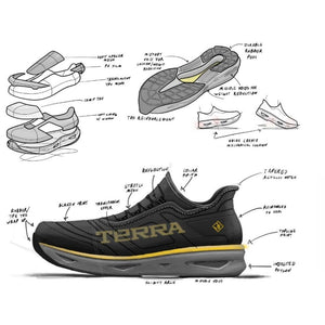 Terra Lites Unisex Composite Toe Athletic Safety Shoe TR0A4NRBBL - Yellow/Black