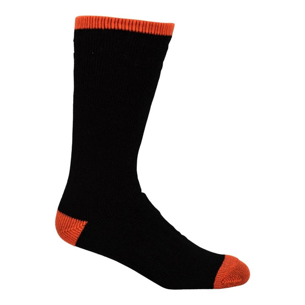Terra Men's 2PK Wool Work Sock - Black/Orange