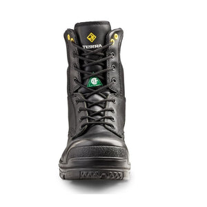 Terra Argo Men's Women's 8" Composite Toe Work Safety Boot 2975B - Black