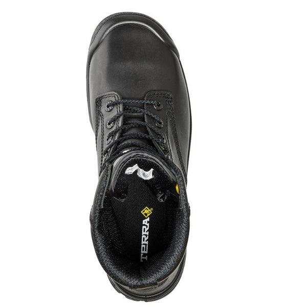 Terra Argo Men's Women's 8" Composite Toe Work Safety Boot 2975B - Black