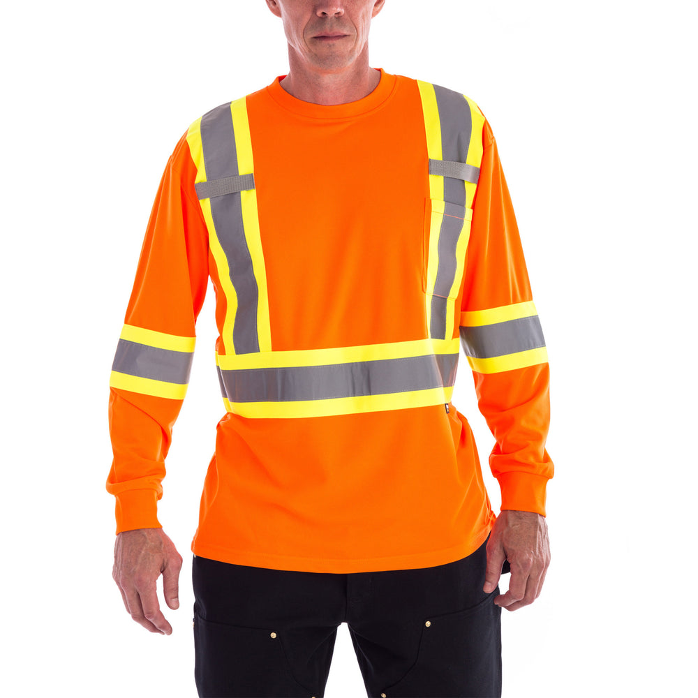 Terra Hi-Vis Long Sleeve T-Shirt in orange