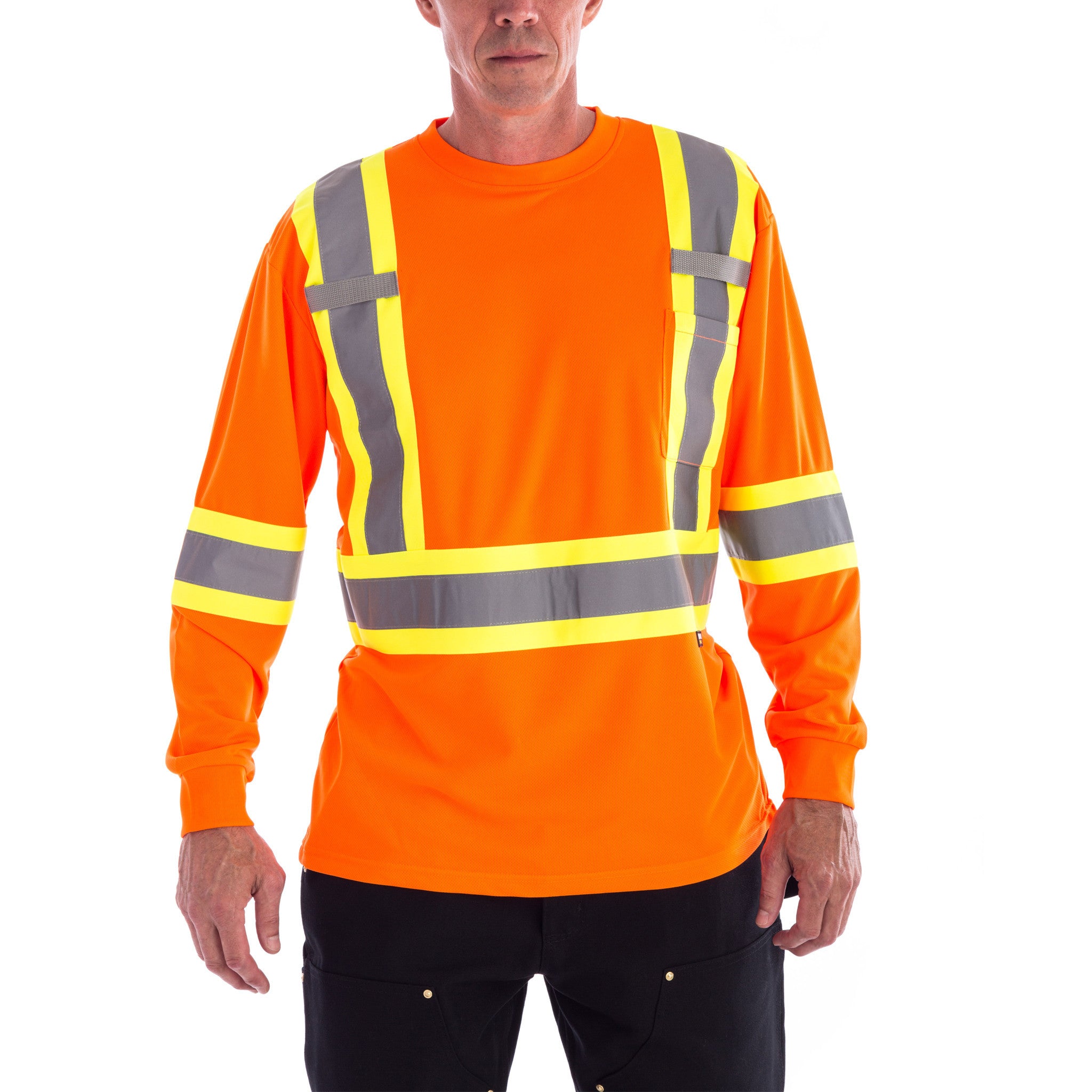 Terra Hi-Vis Long Sleeve T-Shirt in orange