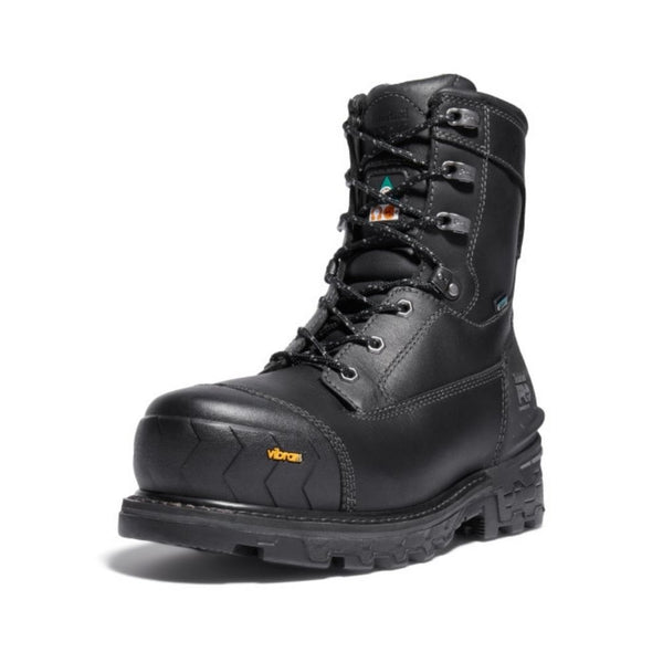 Timberland PRO Boondock HD Men's 8" WP Composite Toe Safety Boot With Vibram Arctic Grip TB0A29S7001 - Black