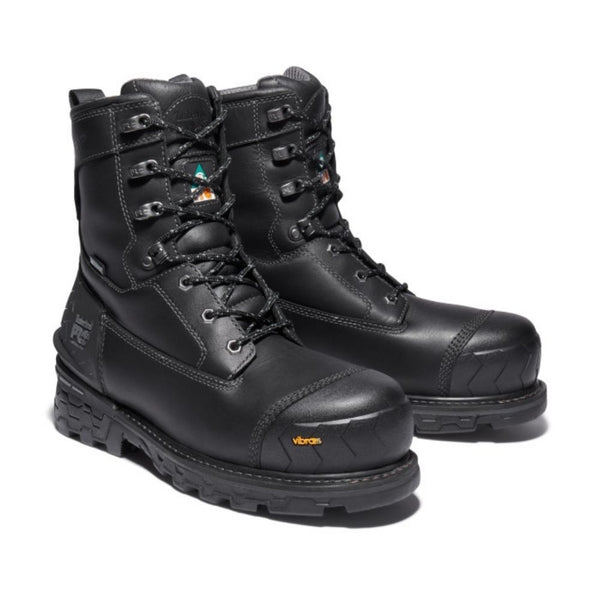 Timberland PRO Boondock HD Men's 8" WP Composite Toe Safety Boot With Vibram Arctic Grip TB0A29S7001 - Black