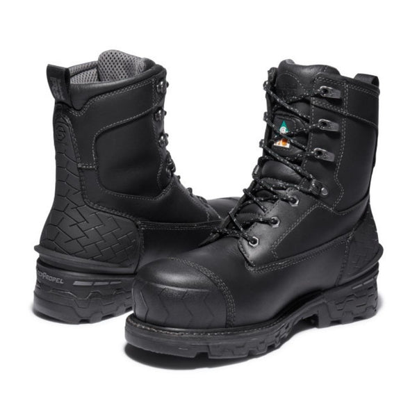 Timberland PRO Boondock HD Men's 8" WP Composite Toe Safety Boot With Vibram Arctic Grip TB0A29S7001 - Black