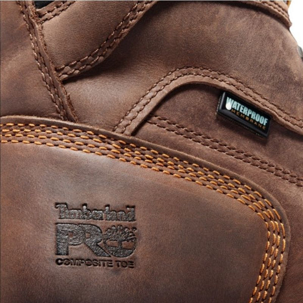 Timberland PRO Endurance HD A1RW2 Men's 8" Waterproof Composite Toe CSA Work Boot - brown