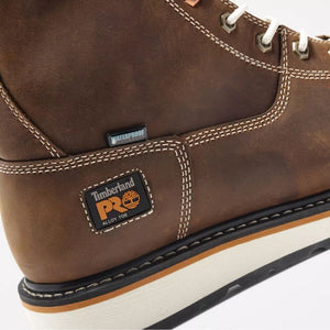 Timberland PRO Gridworks A12ez Men's WP 8" Alloy Toe Work Safety Boot -  Brown