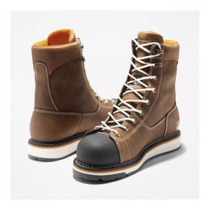 Timberland PRO Gridworks A12ez Men's WP 8" Alloy Toe Work Safety Boot -  Brown