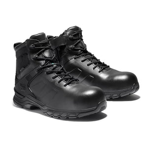 Timberland PRO Valor Hypercharge 6" Unisex Composite Toe Waterproof Side Zip Uniform Boot - Black TB0A1XVN001