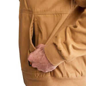 Timberland PRO® Men's Gritman Lined Canvas Hooded Jacket - Dark Wheat TB0A1VB4D02