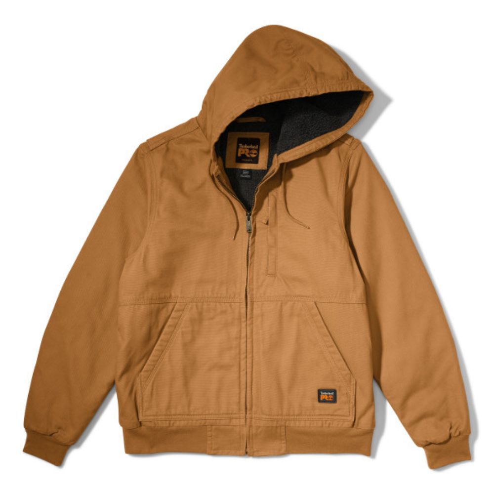 Timberland PRO® Men's Gritman Lined Canvas Hooded Jacket - Dark Wheat