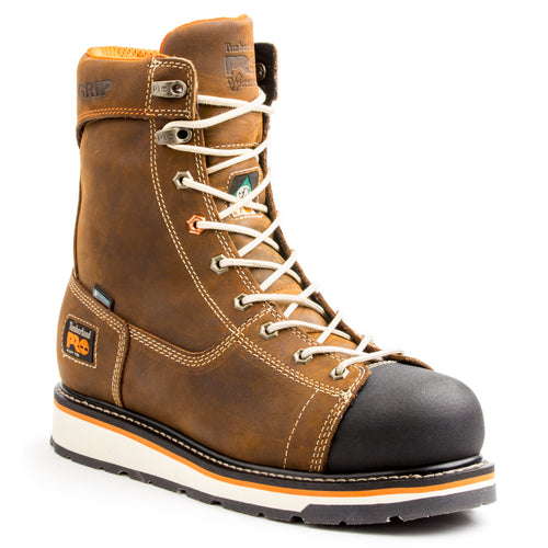 Timberland PRO Gridworks 8" Men's Steel Toe Work Safety Boot - brown