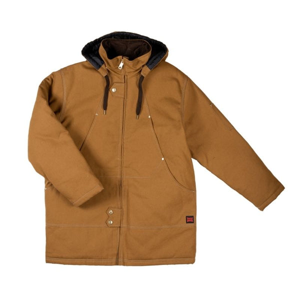 Tough Duck® Workwear WJ30 Brown Hooded Duck Bomber Jacket, Water and Wind  Resistant - X-Large Tall.