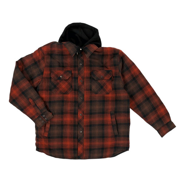 Tough Duck Women's Plush Pile-Lined Flannel Work Hoodie WS12 - Navy