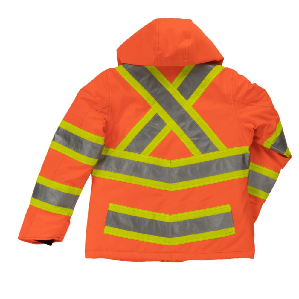 Tough Duck Women's Hi Vis Insulated Flex Safety Work Jacket SJ41 - ORA ...
