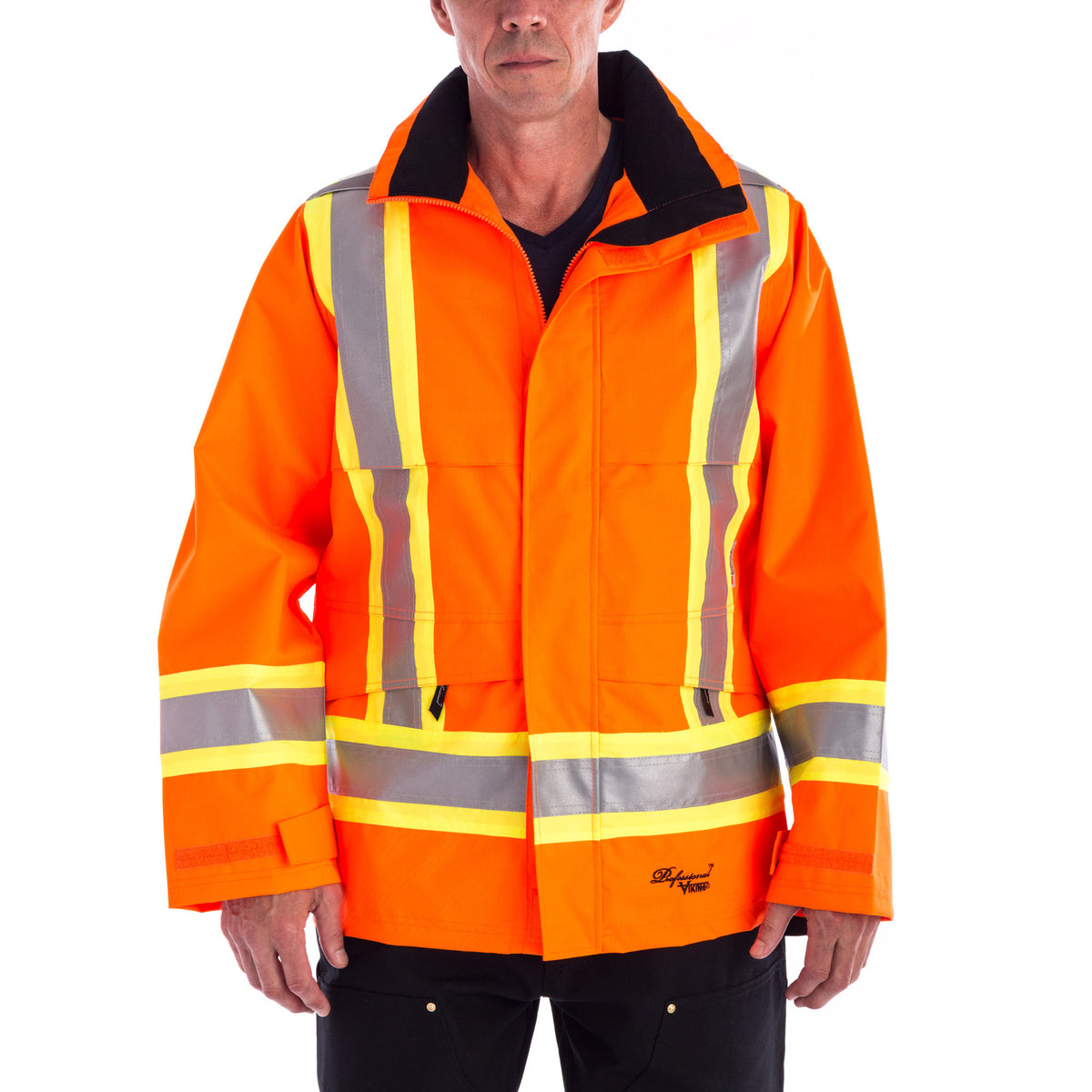 Viking 300D Traffic Rain Jacket in orange
