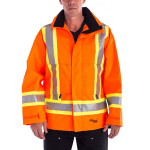 Viking 300D Traffic Rain Jacket in orange