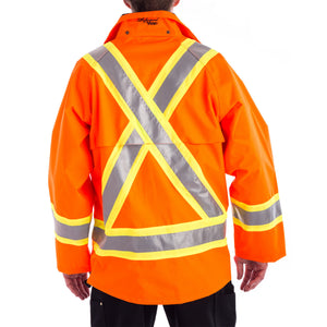 Viking 300D Traffic Rain Jacket in orange