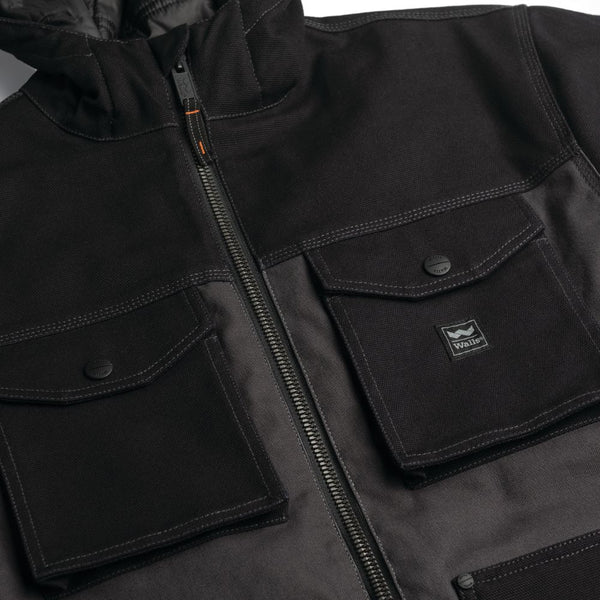 Walls Men's Edgewood Waterproof Duck Insulated Work Coat - Black YC12