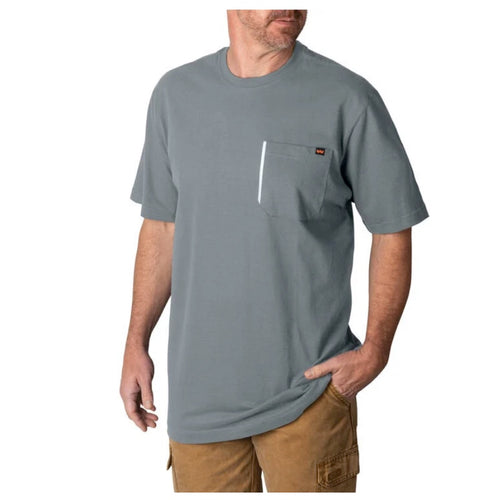 Walls Men's Grit Heavyweight Short Sleeve Work Shirt - Heather Grey