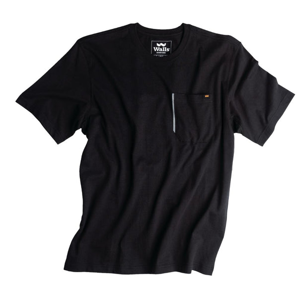 Walls Men's Grit Heavyweight Short Sleeve Work Shirt - Black