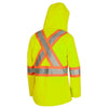 Women's Pioneer High-Visibility Waterproof Rain Work Jacket - Yellow