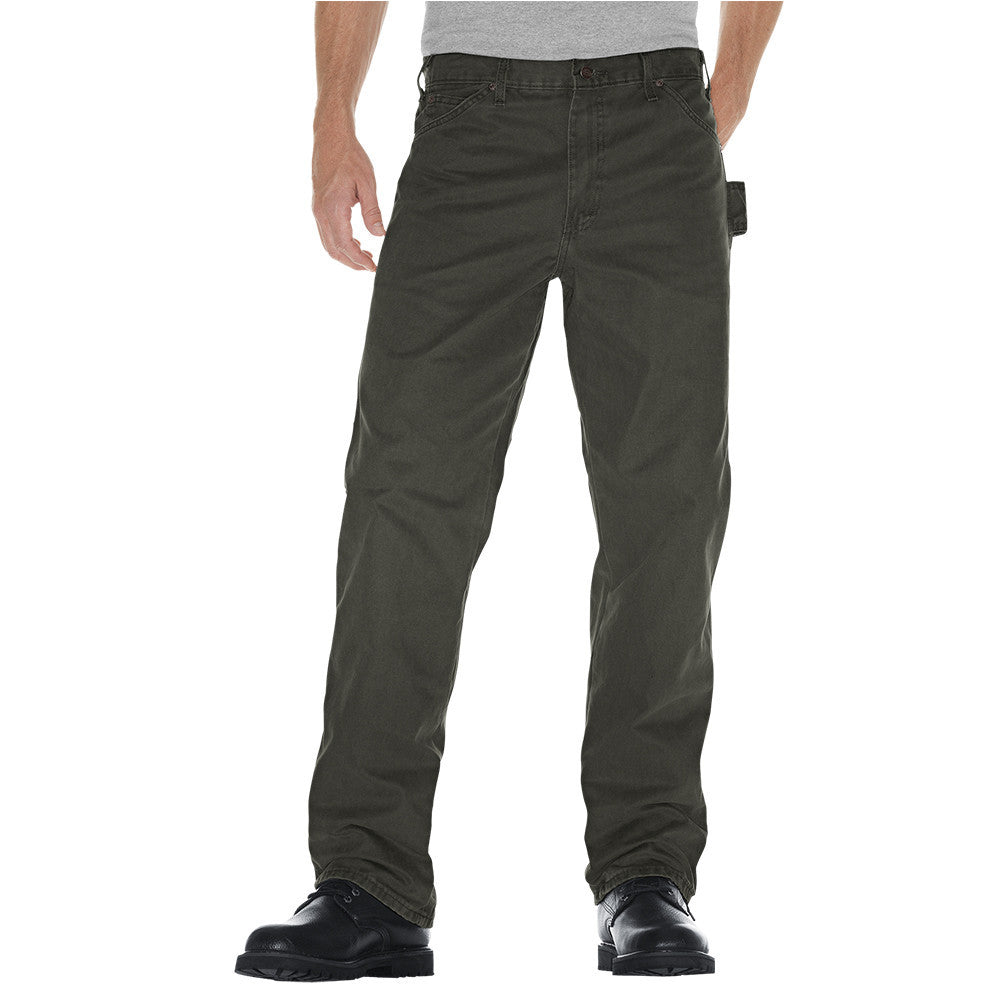 Dickies Sanded Duck Carpenter Work Safety Pant - moss