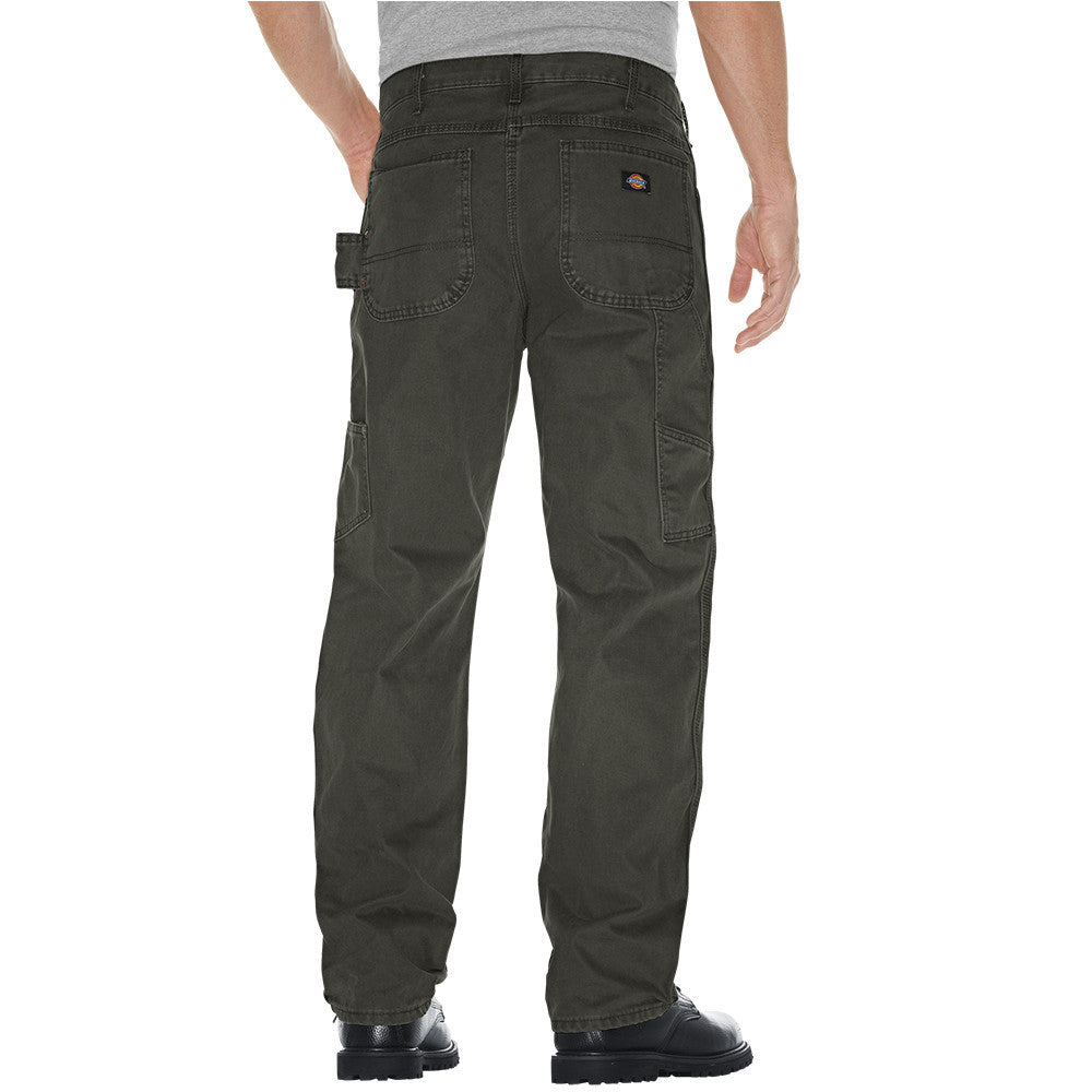 Dickies Sanded Duck Carpenter Work Safety Pant - moss
