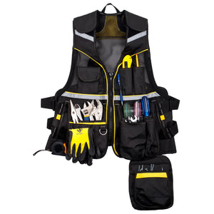 Terra Multi Pocket Reflective Mesh Tool Vest 103530BLK