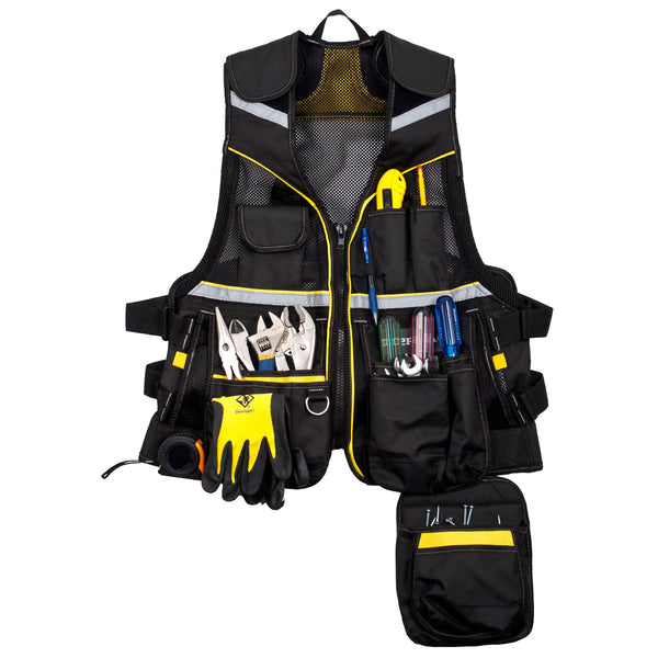 Terra Multi Pocket Reflective Mesh Tool Vest 103530BLK