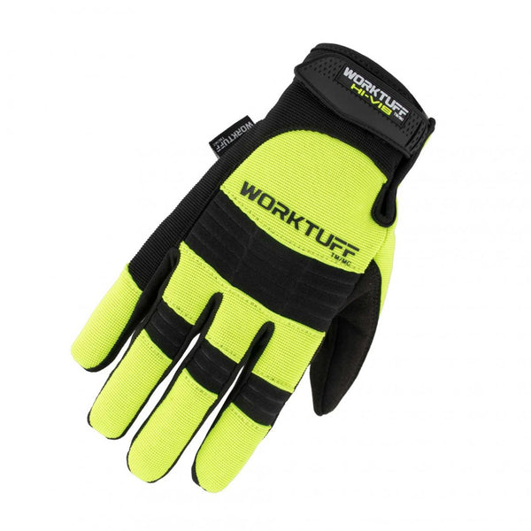 WorkTuff High Visibility Vibration Dampening Gloves B8914 - Yellow